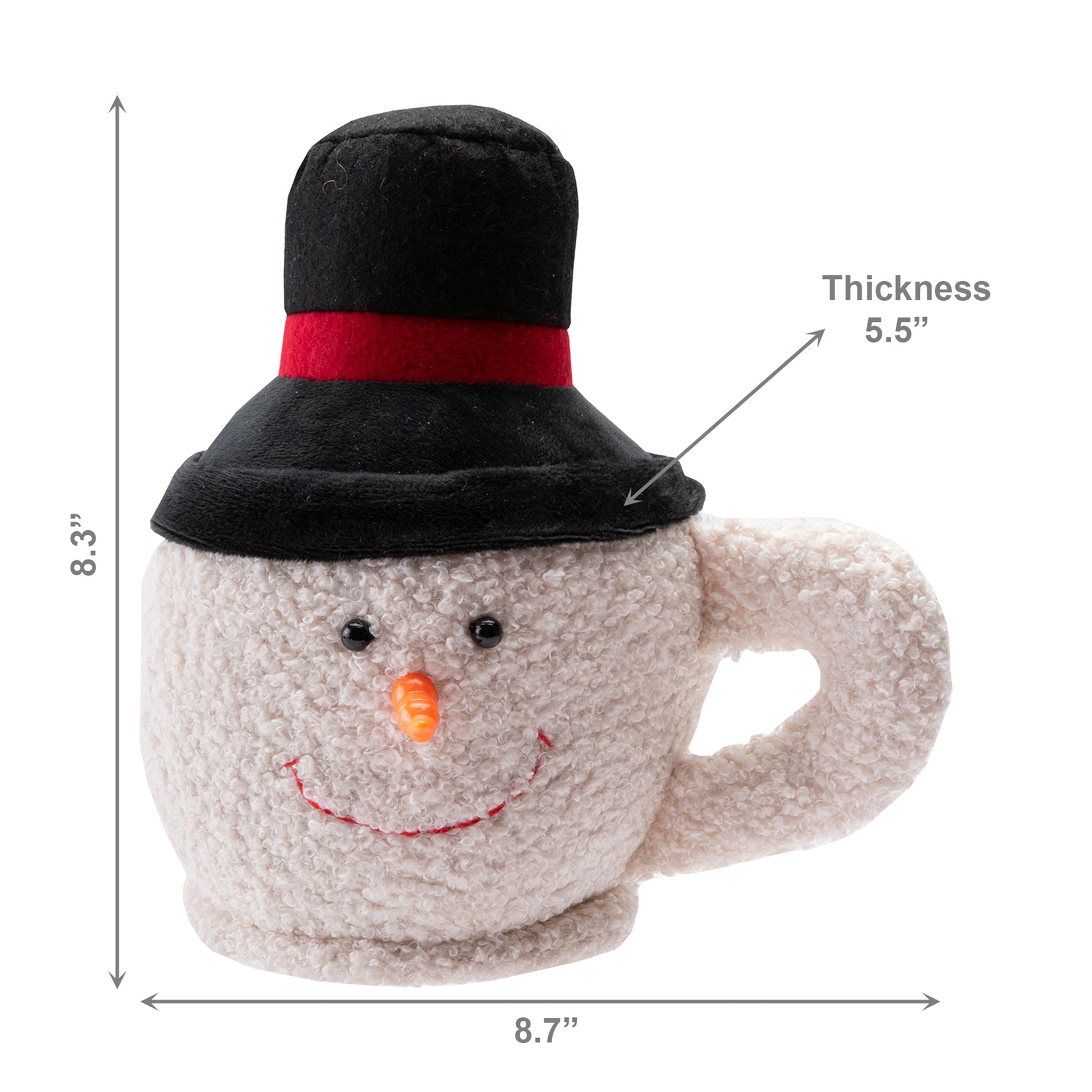 Door Stopper Teacup Snowman, Christmas, Door Stopper, Holiday Decor