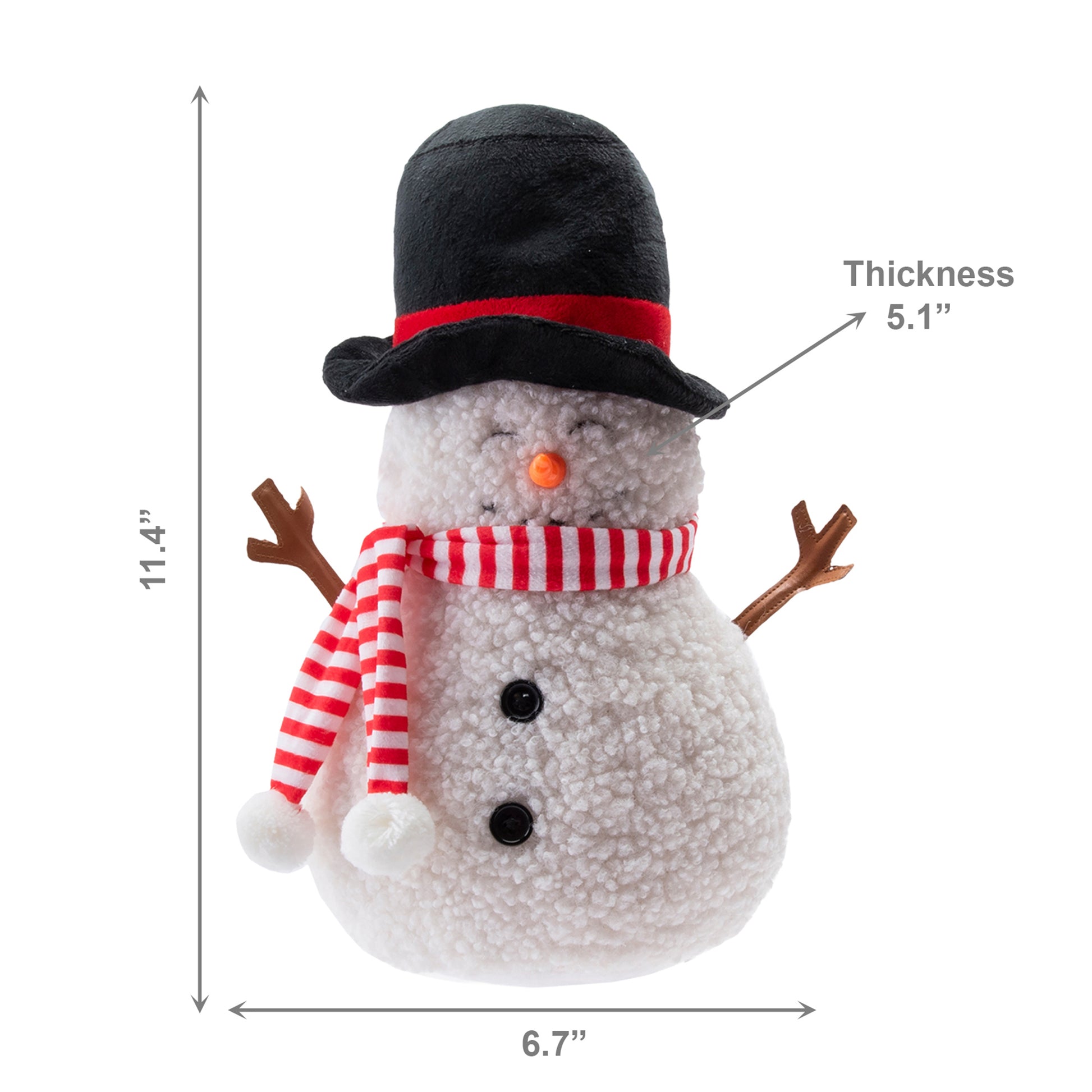 Door Stopper Snowman with Striped Scarf, Christmas, Door Stopper, Holiday Decor