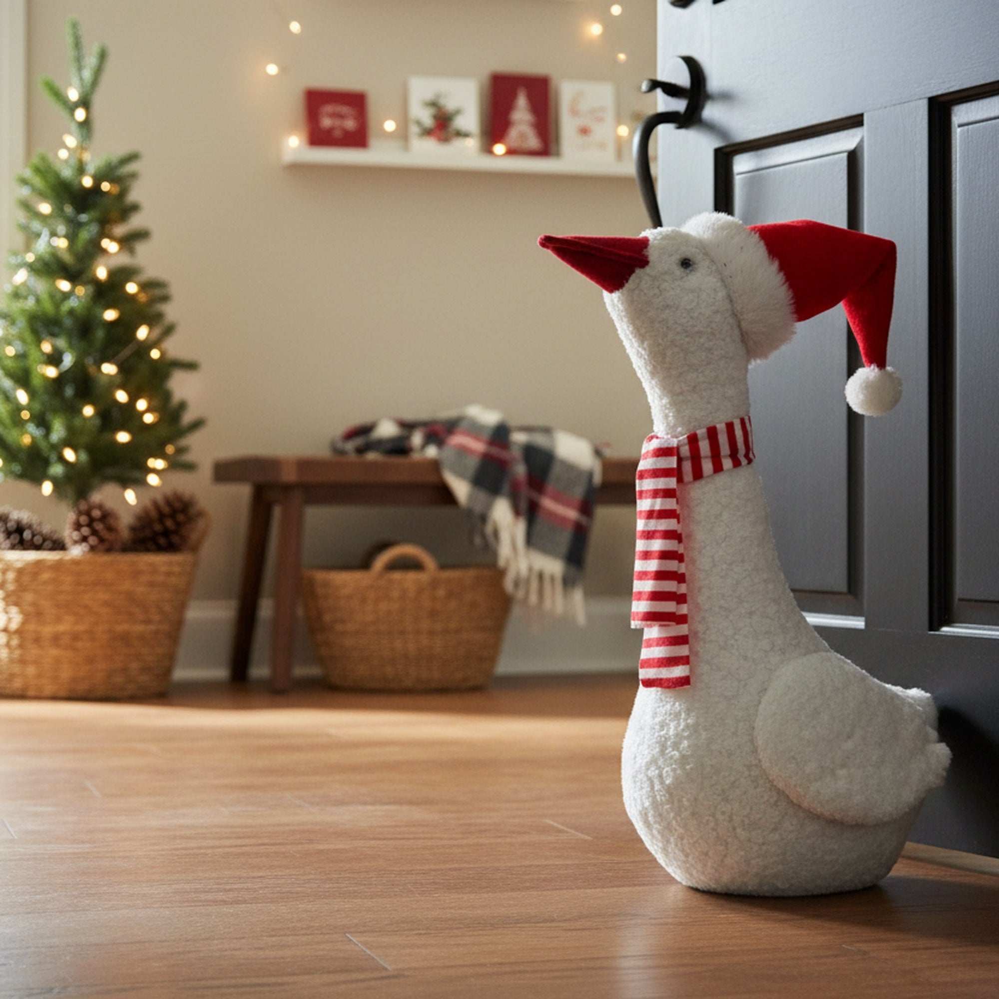 Door Stopper Christmas Goose, Christmas, Door Stopper, Holiday Decor