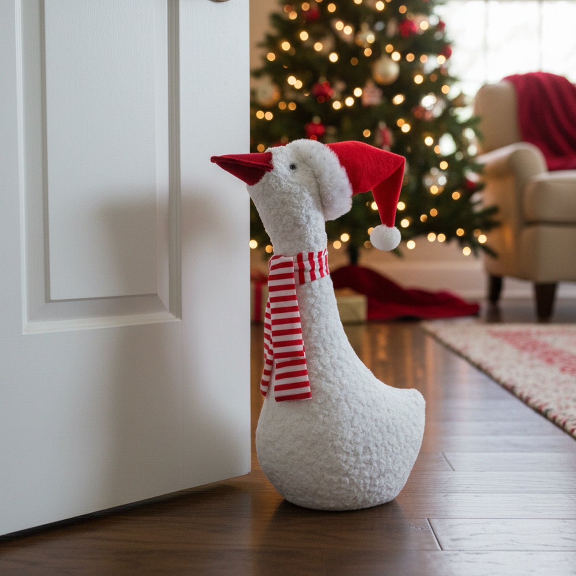 Door Stopper Christmas Goose, Christmas, Door Stopper, Holiday Decor