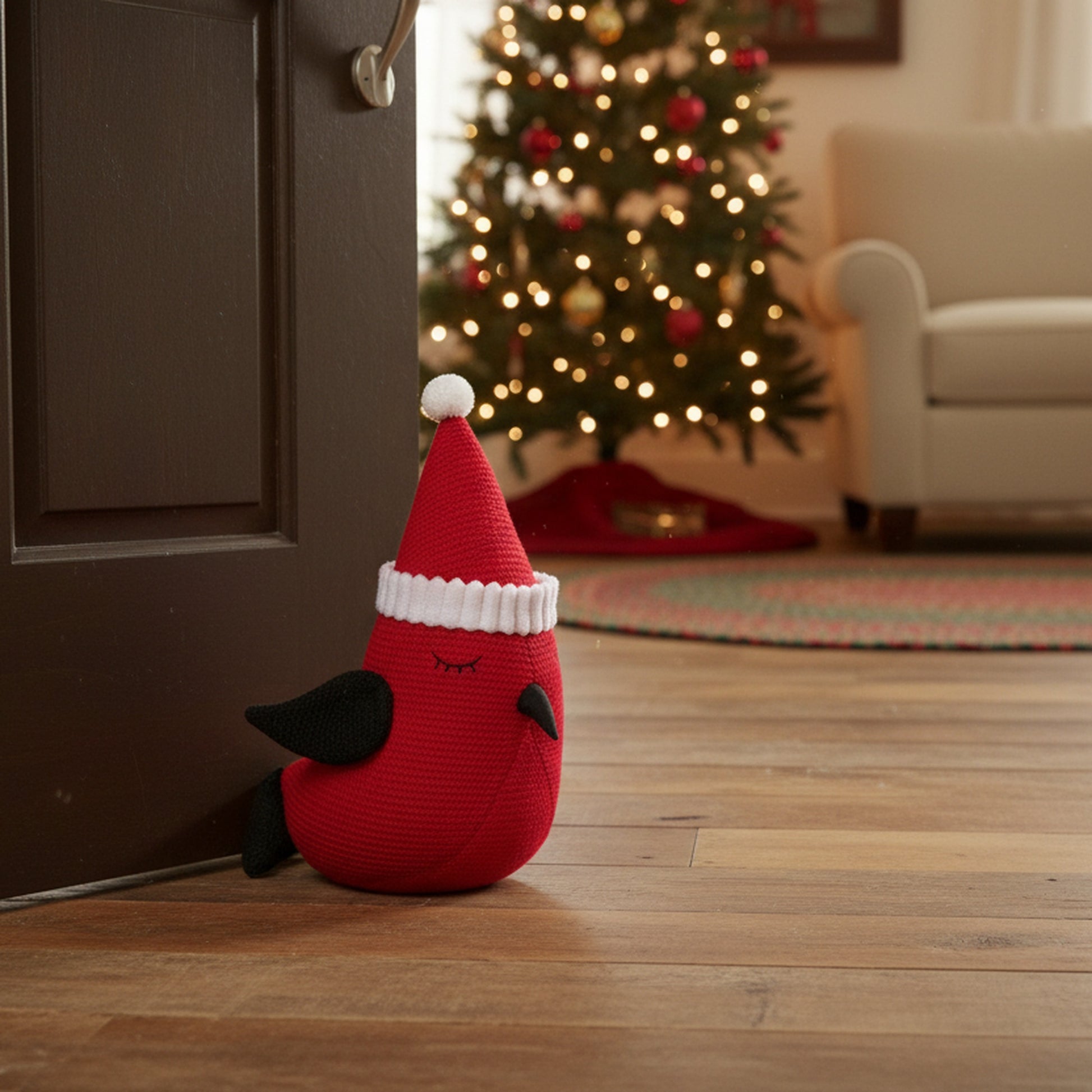 Door Stopper Christmas Cardinal, Christmas, Door Stopper, Holiday Decor