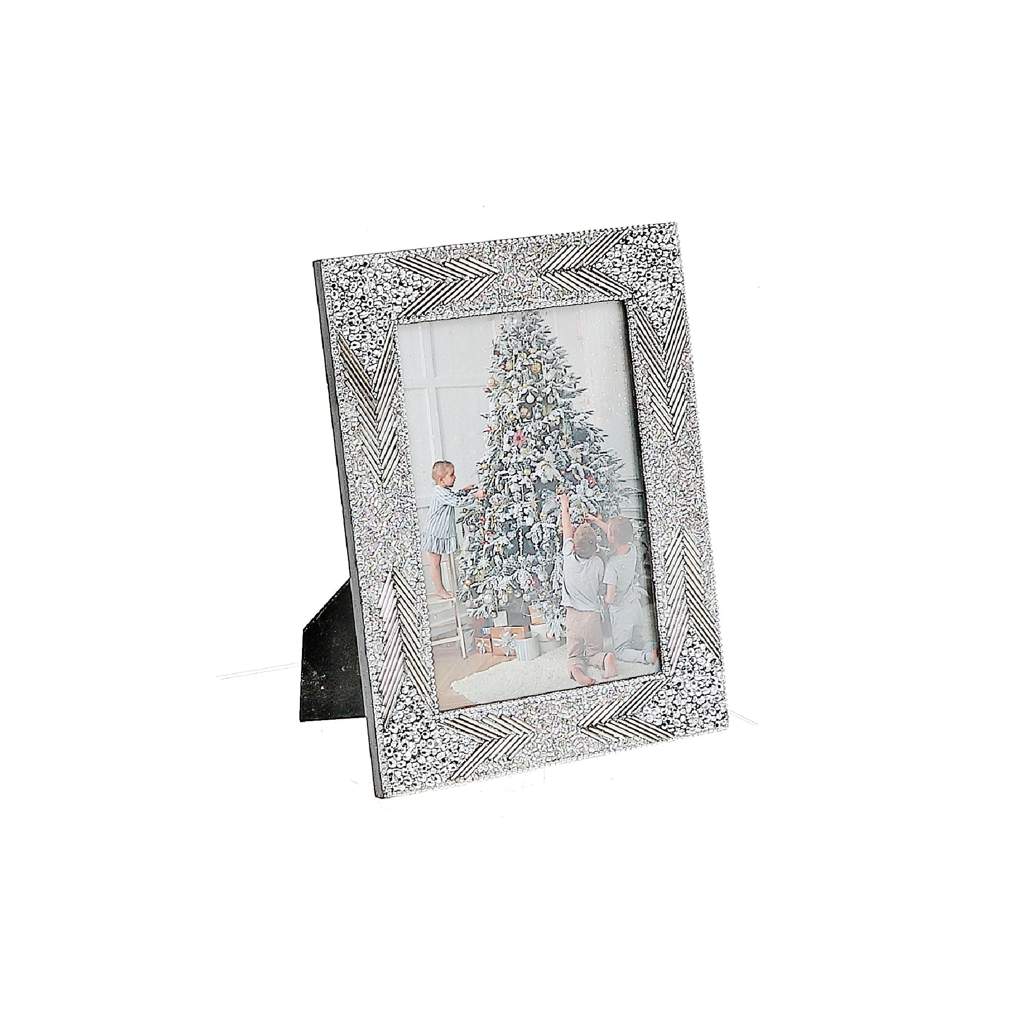 Christmas 5X7 Inch Photo Frame Arrow Glam, Holiday Picture Frame, Festive Home Decor