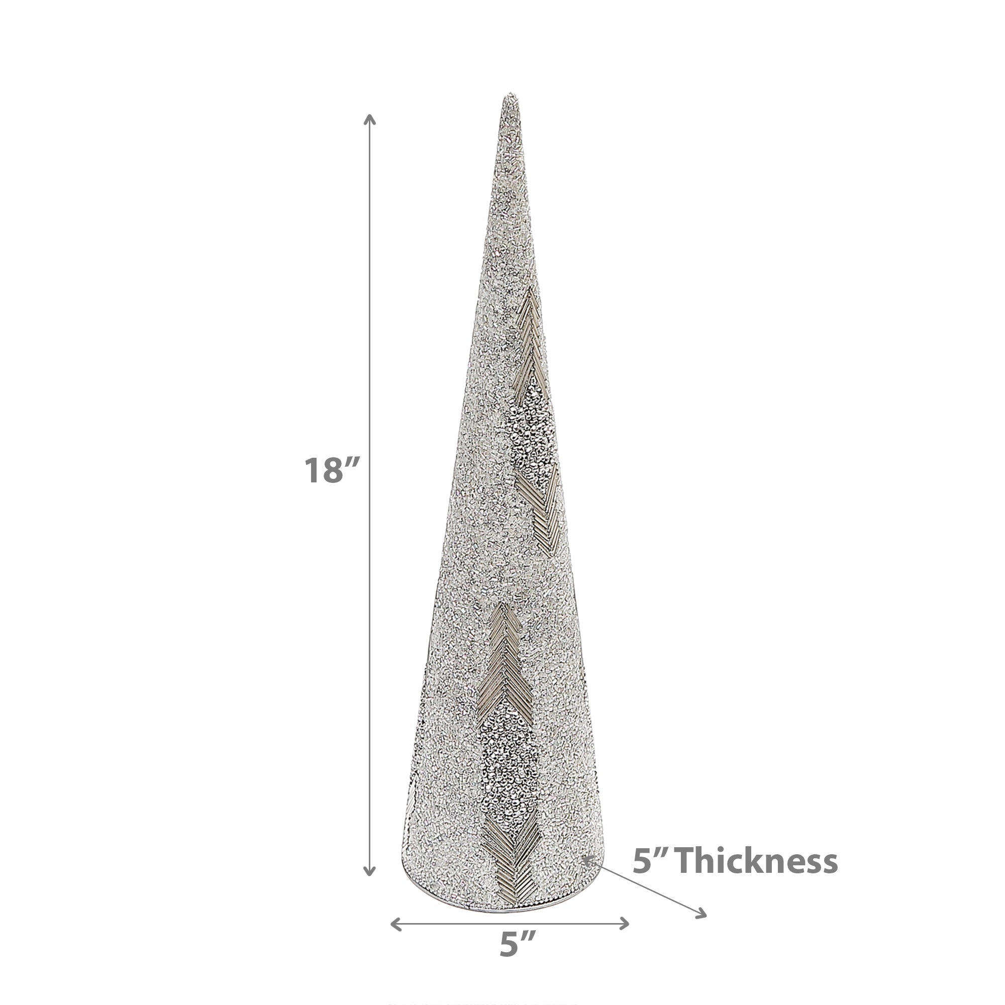 Christmas 18 Inch Cone Tree Arrow Glam, Holiday Decorative Tree Accent, Festive Home Decor