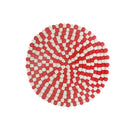 Round Felt Ball Trivet (Red & Beige)