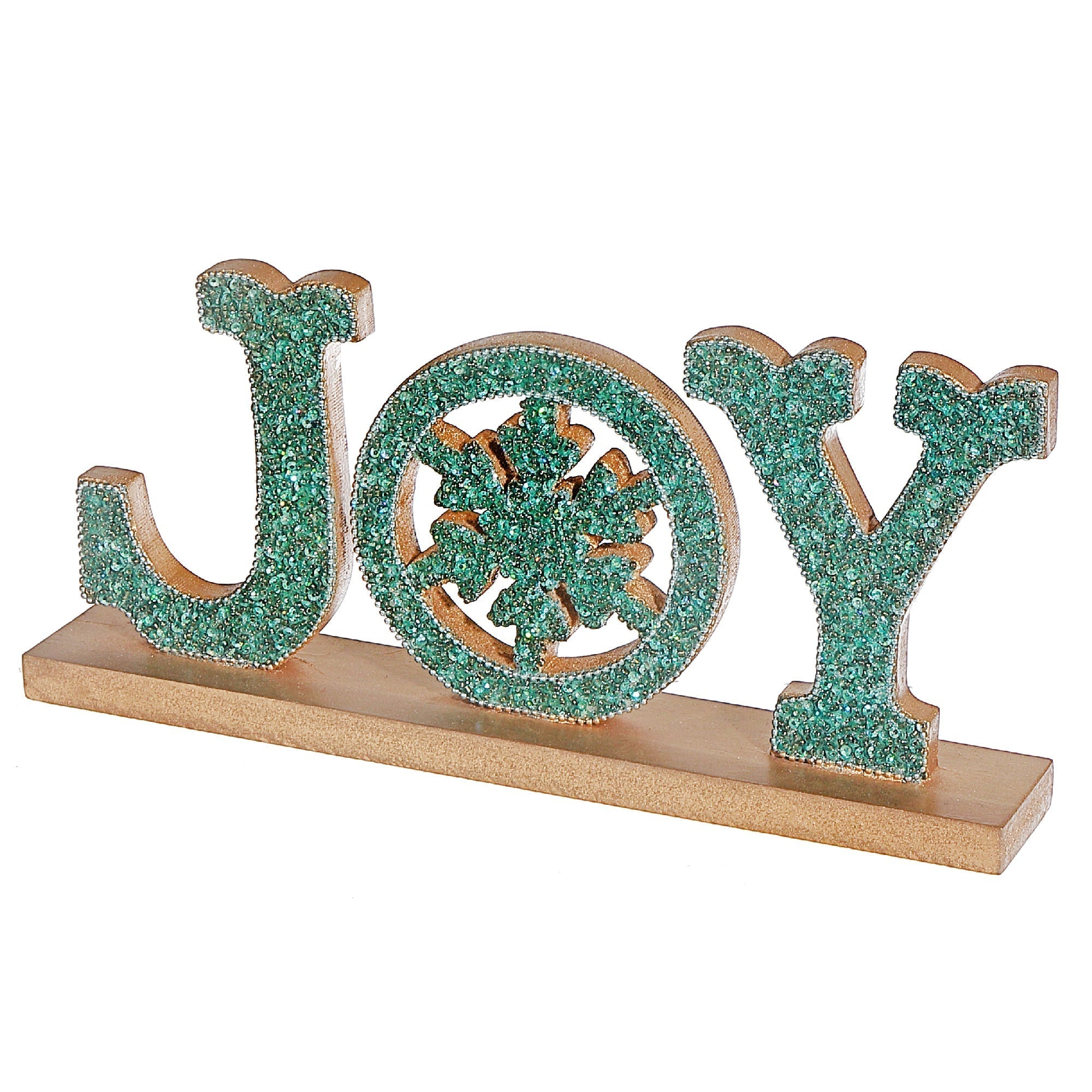 Wooden Beaded Joy Decor – Christmas Tabletop Decoration, Holiday Accent, Festive Winter Home Decor