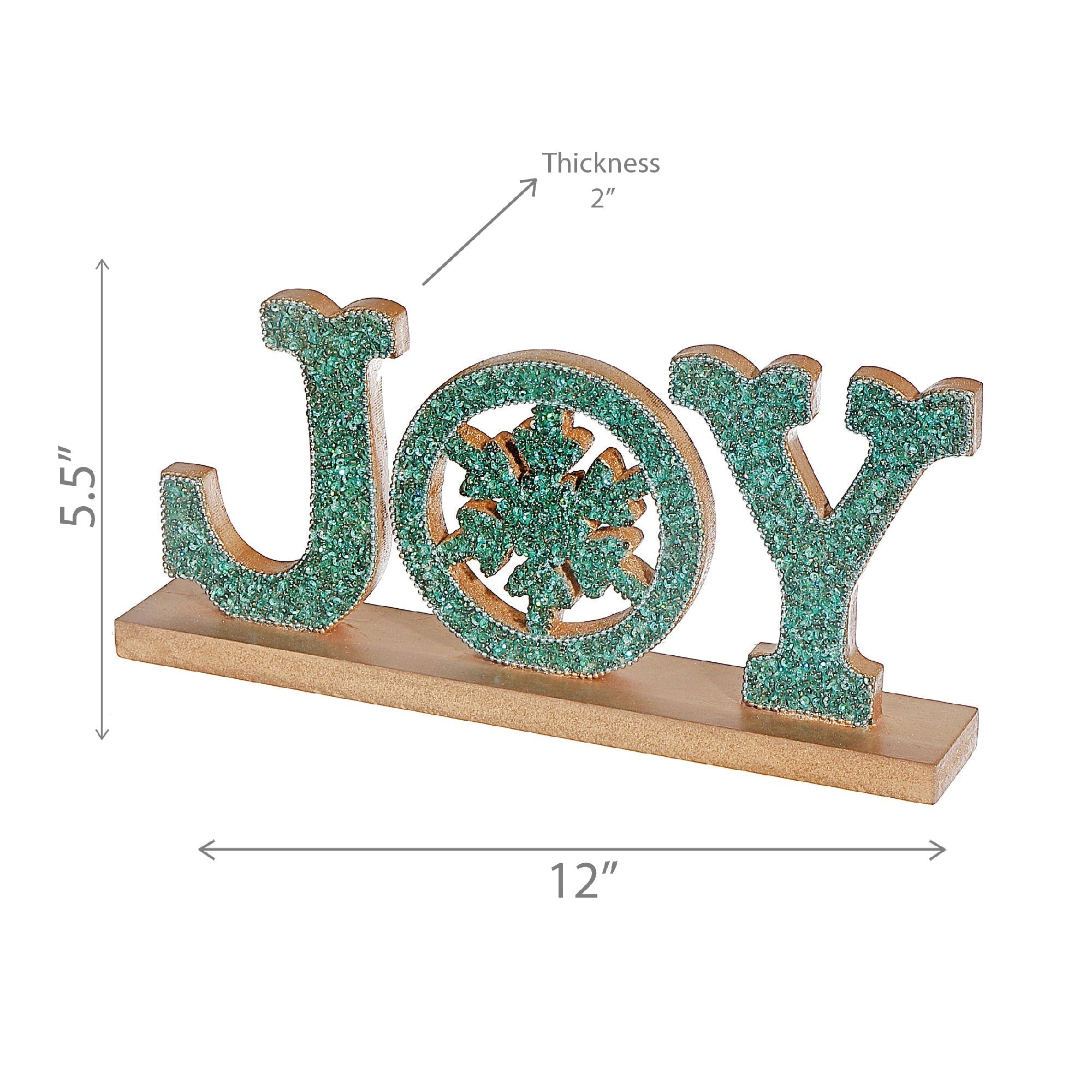 Wooden Beaded Joy Decor – Christmas Tabletop Decoration, Holiday Accent, Festive Winter Home Decor