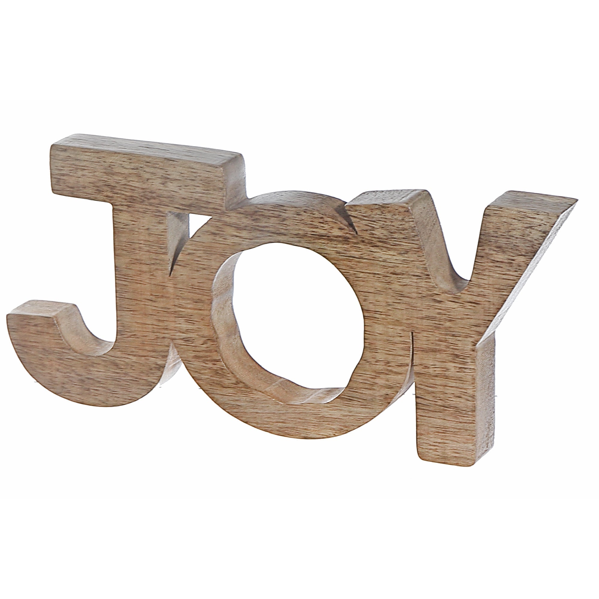 Wooden Joy Decor – Christmas Tabletop Decoration, Holiday Accent, Festive Winter Home Decor