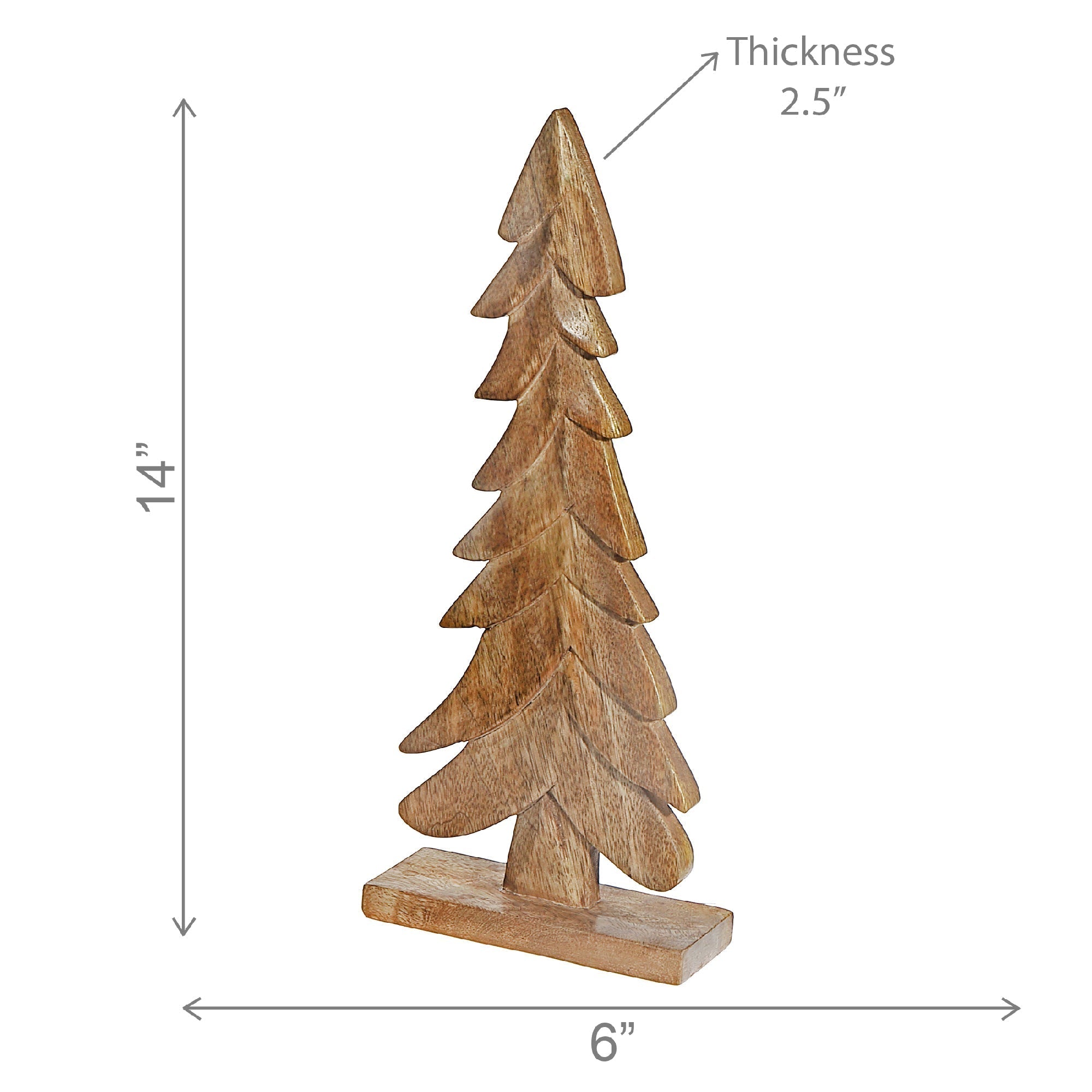 Wooden Tree Decor – Christmas Tabletop Decoration, Holiday Accent, Festive Winter Home Decor