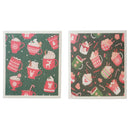 Swedish Dish Cloth Set Of 2 (Winter Christmas Drinks) (Asstd) - Set of 2