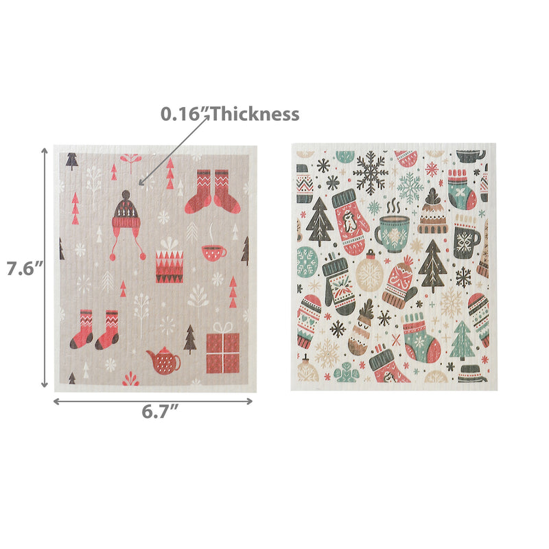Swedish Dish Cloth Set Of 2 (Mittens, Toque And Socks ) (Asstd) - Set of 2