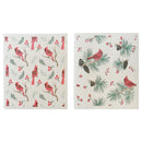 Swedish Dish Cloth Set Of 2 (Holly Berries And Cardinal) (Asstd) - Set of 2