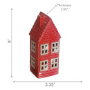 Led Porcelain Red House (8")