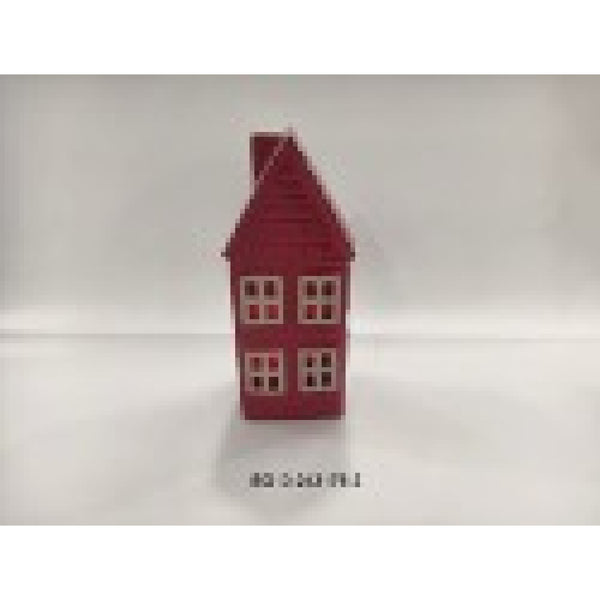 Led Porcelain Red House (6")