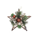 12" Rattan Star Pine Hanging Décor - Set of 2