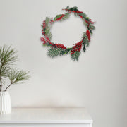 Pine Cone and Berries Decorative Garland, Christmas Garland, Holiday Table or Mantel Decor, Festive Home Accent