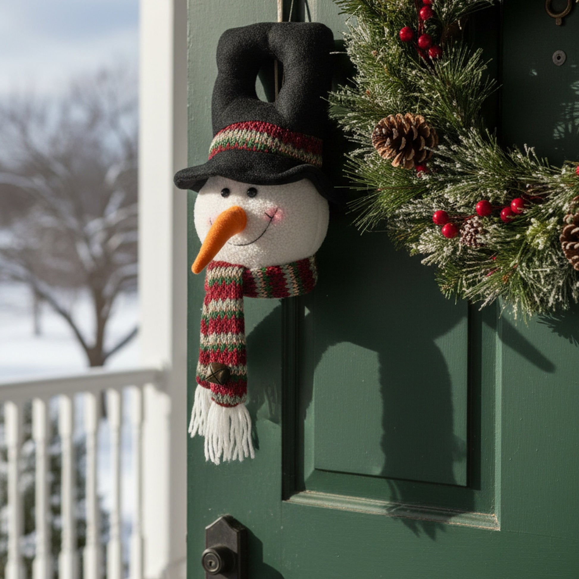 11" Snowman Door Hanger, Christmas, Wall Decor, Holiday Decor
