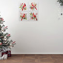 Canvas Wall Art Cardinal - Set of 4