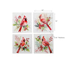 Canvas Wall Art Cardinal - Set of 4