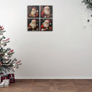 Canvas Wall Art Santa - Set of 4