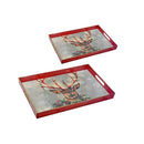Nested Tray - Deer (Set Of 2)