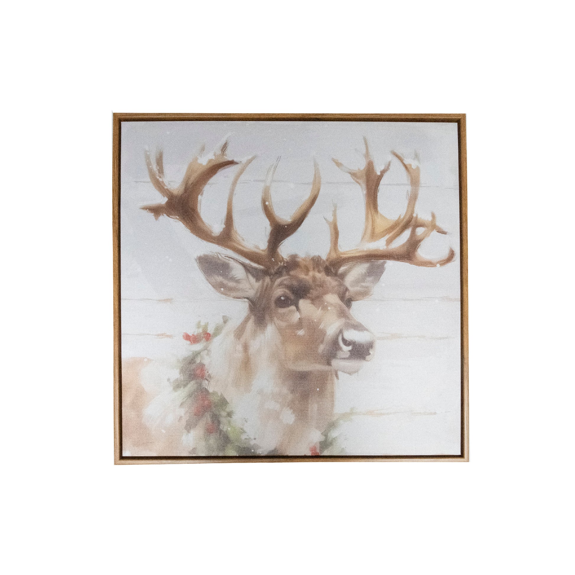 19.7" Framed Canvas Wall Art Reindeer, Christmas, Wall Decor, Holiday Decor