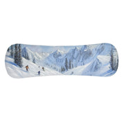 Snowboard Shaped Canvas Wall Art Mountain Skiers, Winter, Wall Decor, Holiday Decor