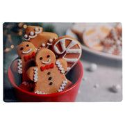 Plastic Placemat Set of 12 Gingerbread Cookies – Christmas Table Decor, Holiday Dining Accent, Winter Seasonal Decoration