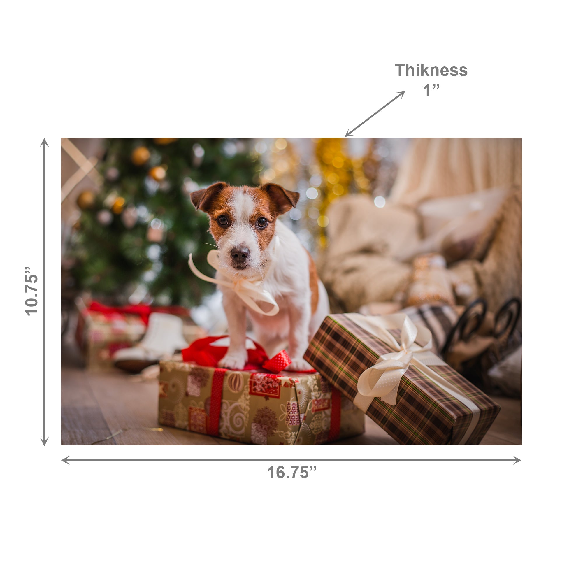 Plastic Placemat Dog and Gifts, Placemat, Holiday Decor- Set of 12