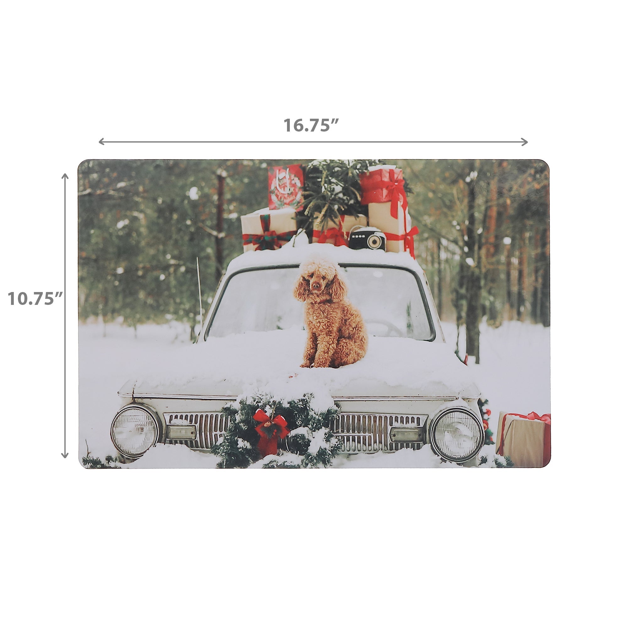 Puppy Plastic Christmas Placemat Set of 12 – Holiday Table Decor