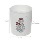 7Oz Matte White Jar Scented Candle (Snowman) (Myrrh & Tonka) - Set of 2