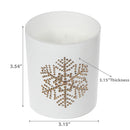 7Oz Matte White Jar Scented Candle (Snowflake) (Sacred Forest) - Set of 2