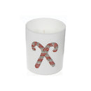 7Oz Matte White Jar Scented Candle (Candy Cane) (Peppermint) - Set of 2