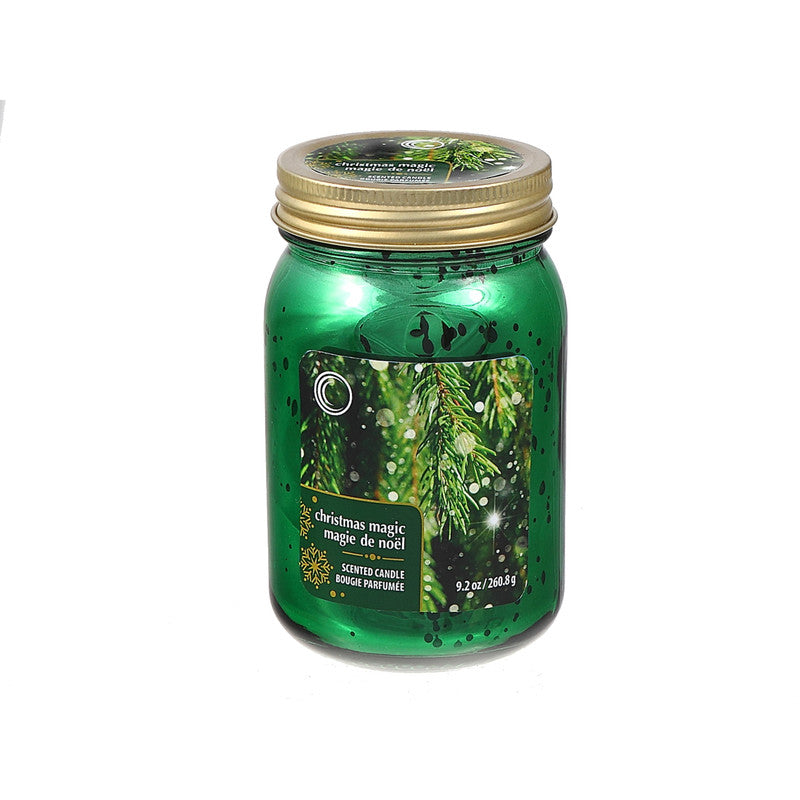 9.2oz Electroplated Mason Jar Candle – Christmas Magic Scented
