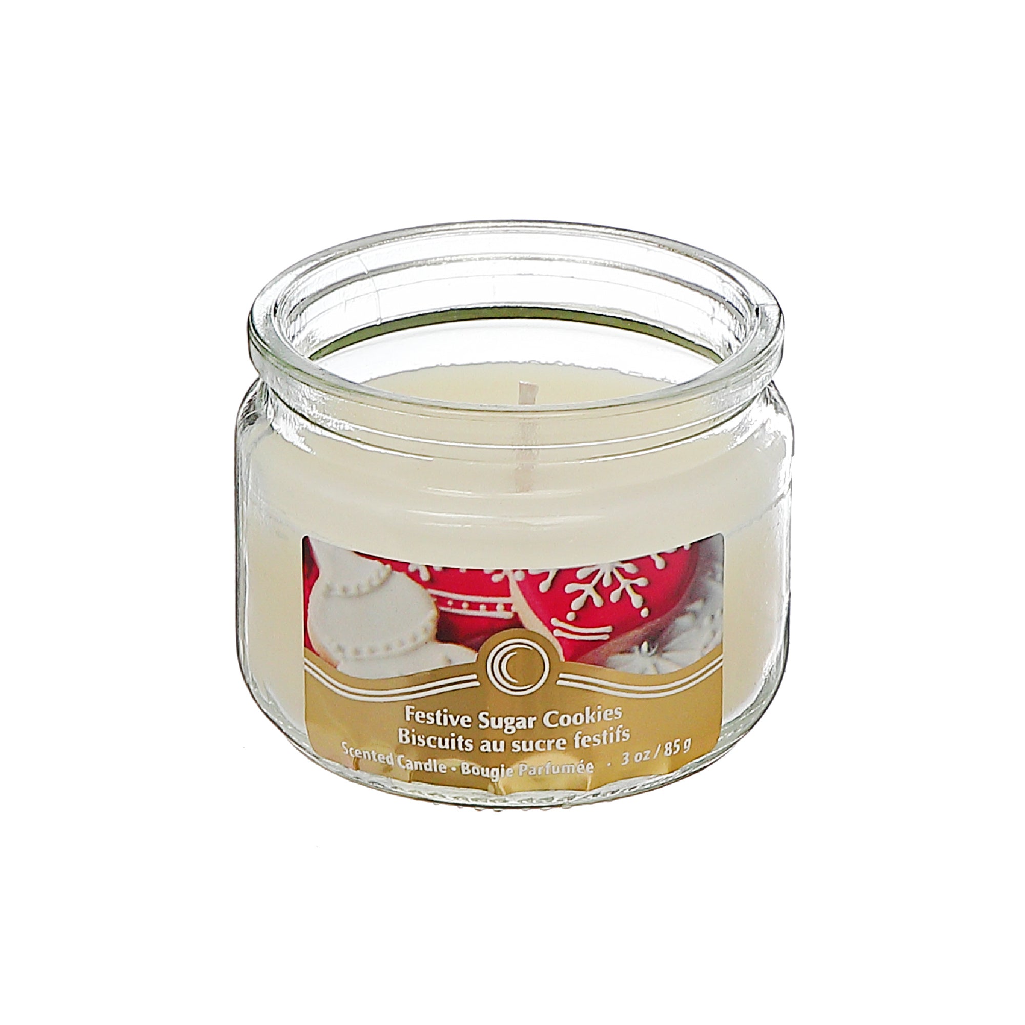 Christmas Scented Jar Candle Festive Sugar Cookies 3 Oz Set Of 4, Holiday Candle, Festive Fragrance