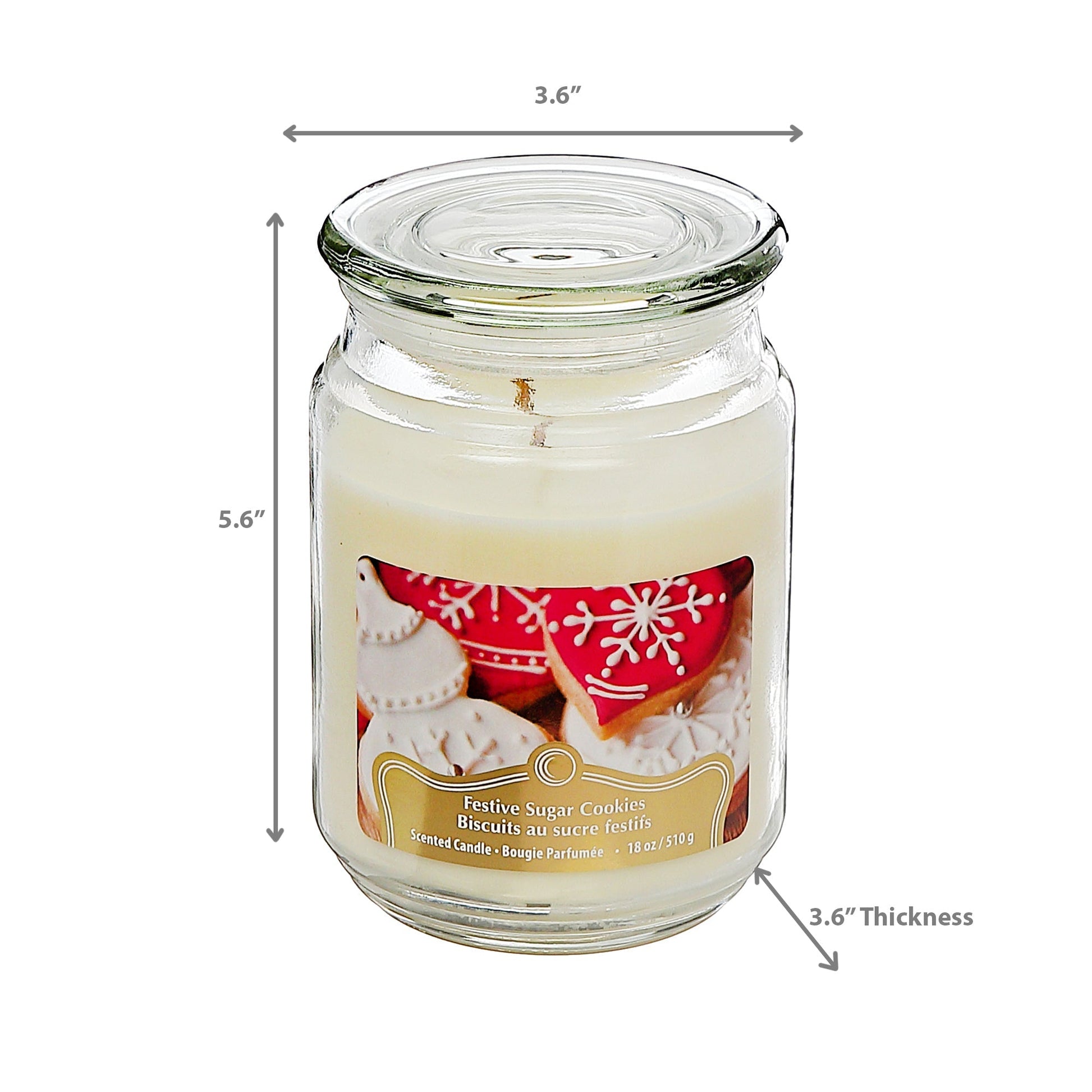 Christmas 18 Oz Scented Jar Candle Festive - Set of 2