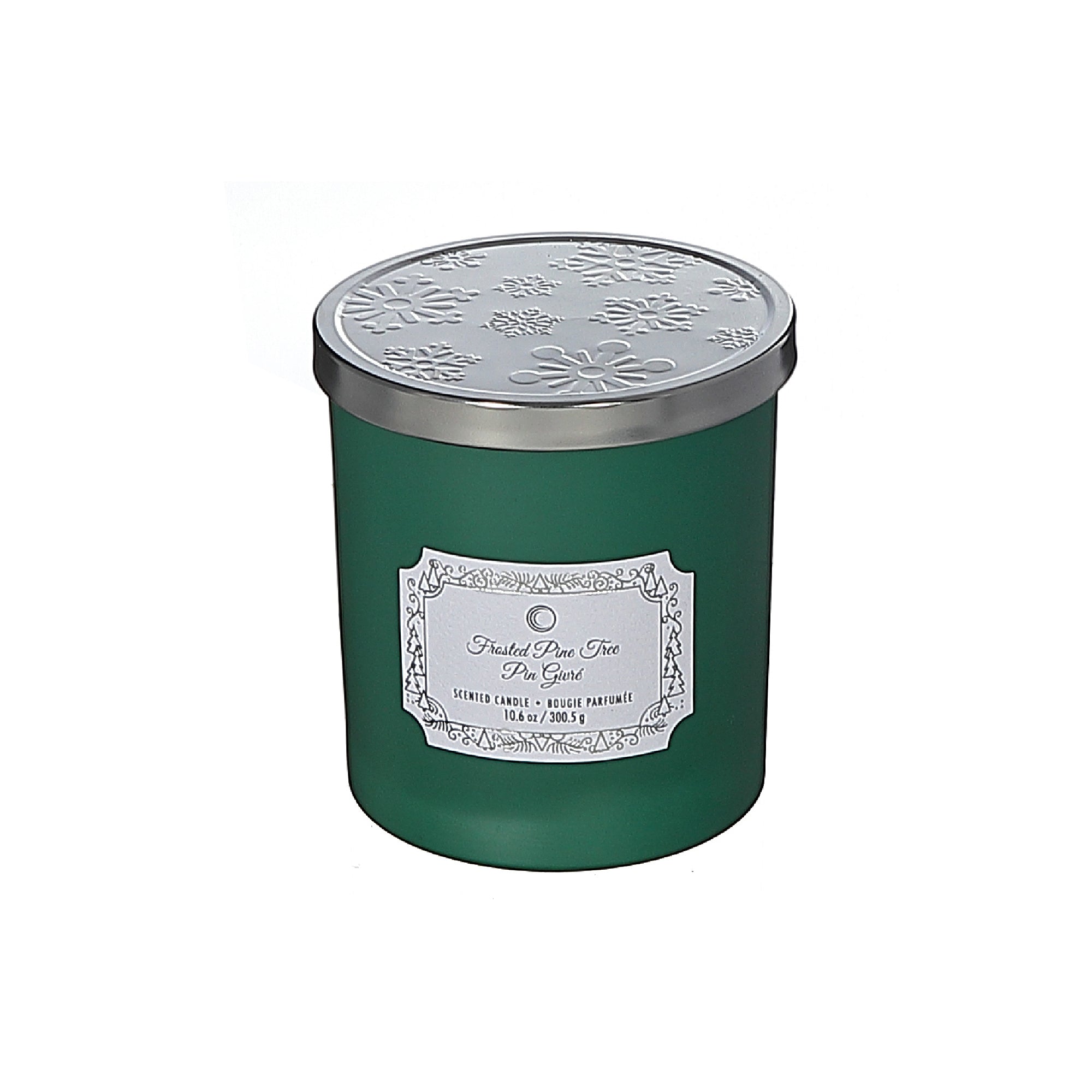 Christmas Jar Candle Frosted Pine Tree 10.5 Oz, Holiday Candle, Festive Fragrance