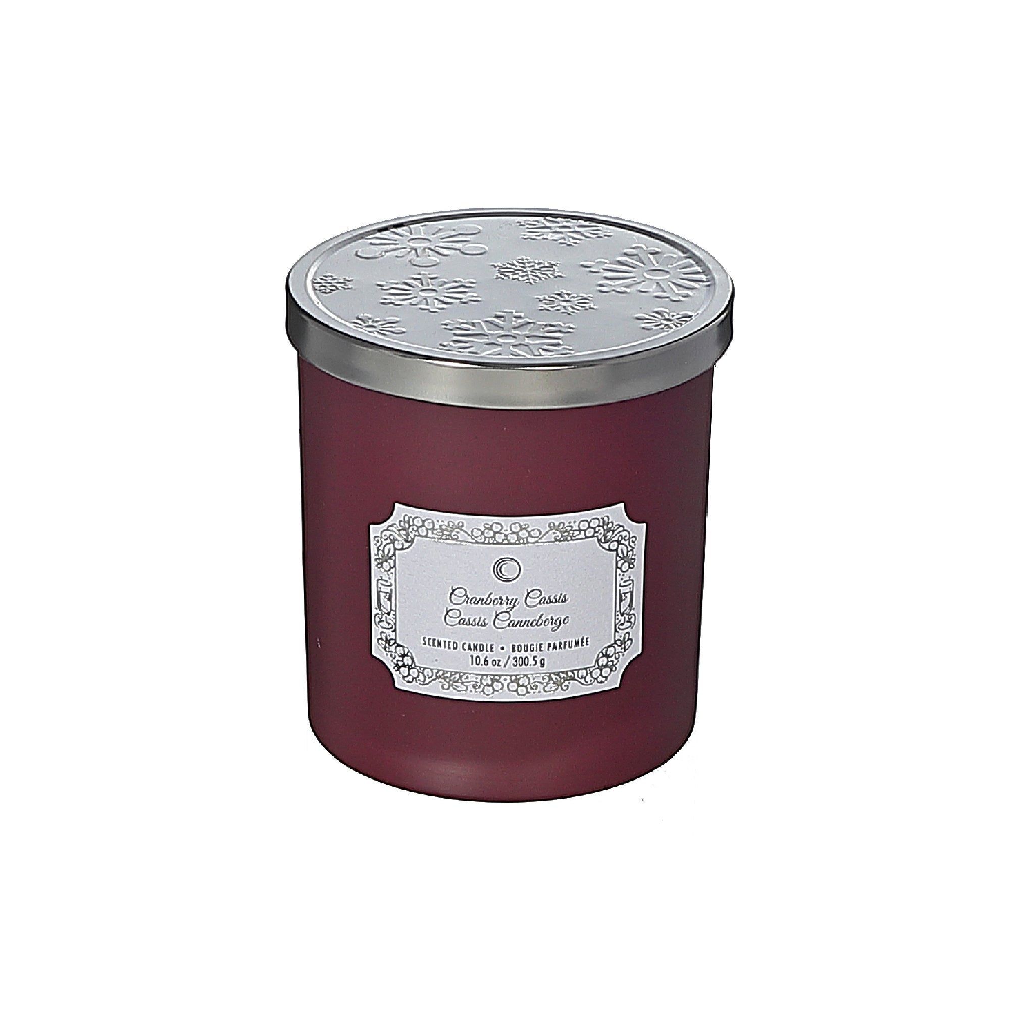 Christmas Jar Candle Cranberry Cassis 10.5 Oz, Holiday Candle, Festive Fragrance