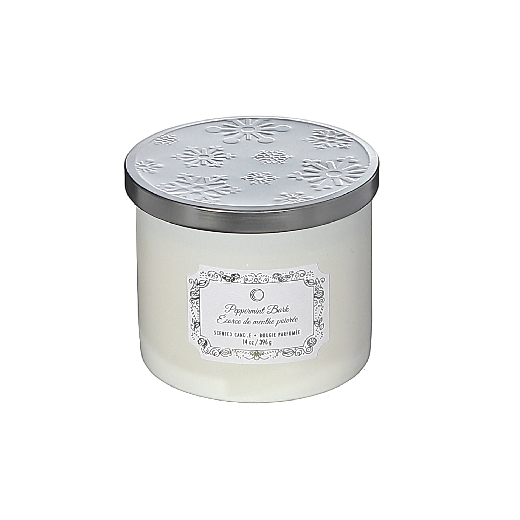Christmas 3 Wick Jar Candle Peppermint Bark 14 Oz, Holiday Candle, Festive Fragrance