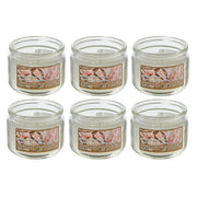 Three Oz Scented Jar Candle Peppermint Bark Fragrance - Set of 6, Holiday Candle, Christmas Home Fragrance, Festive Decor
