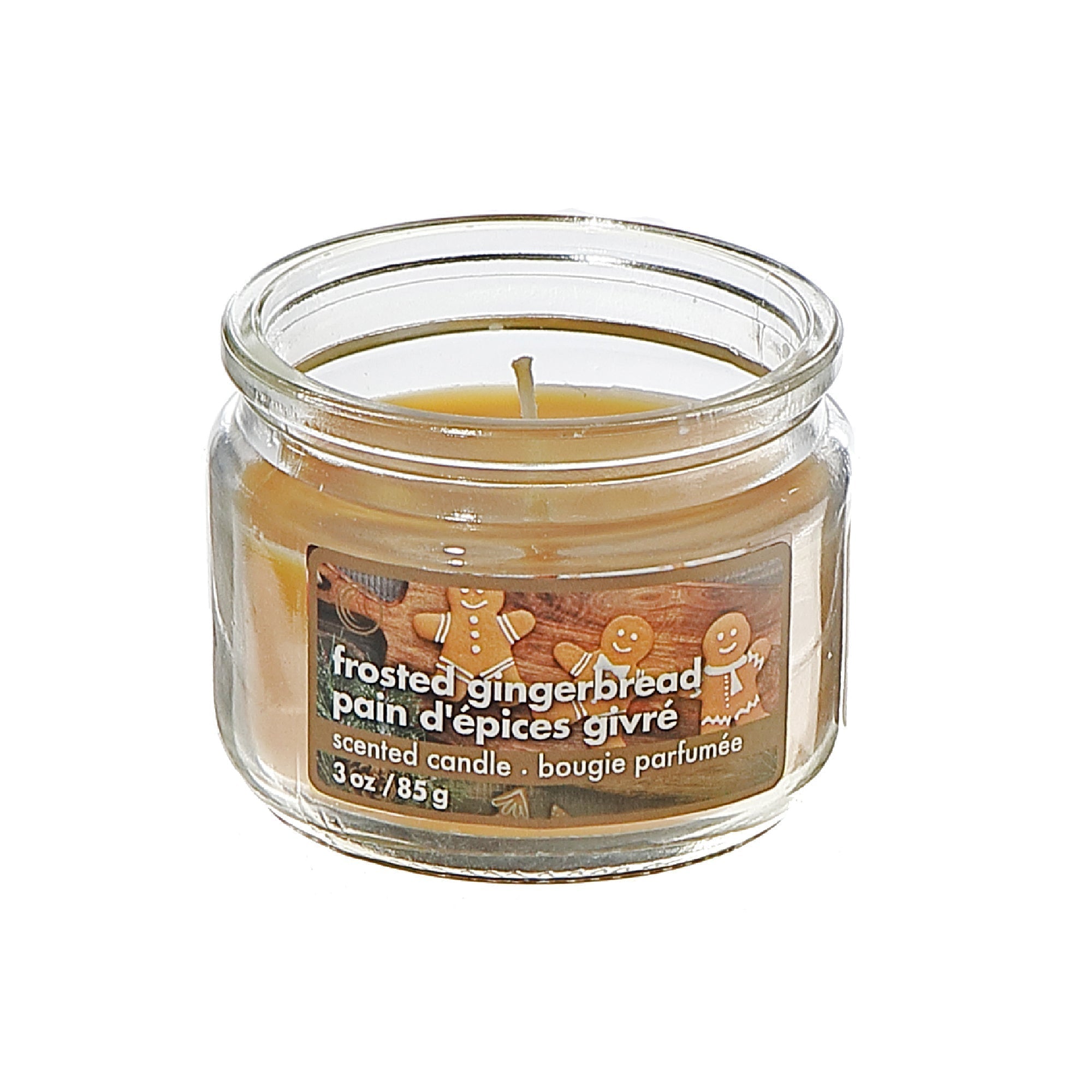 Three Oz Scented Jar Candle Frosted Gingerbread Fragrance - Set of 6, Holiday Candle, Christmas Home Fragrance, Festive Decor