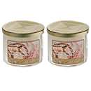 14 Oz 3 Wick Jar Candle With Metal Lid (Peppermint Bark) - Set of 2