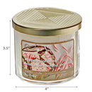 14 Oz 3 Wick Jar Candle With Metal Lid (Peppermint Bark) - Set of 2