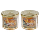 14 Oz 3 Wick Jar Candle With Metal Lid (Frosted Gingerbread) - Set of 2