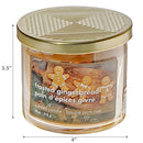 14 Oz 3 Wick Jar Candle With Metal Lid (Frosted Gingerbread) - Set of 2