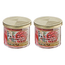 14 Oz 3 Wick Jar Candle With Metal Lid (Christmas Cranberry) - Set of 2