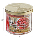 14 Oz 3 Wick Jar Candle With Metal Lid (Christmas Cranberry) - Set of 2