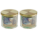 14 Oz 3 Wick Jar Candle With Metal Lid (Tis The Season) - Set of 2