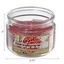 3 Oz Scented Jar Candle (Christmas Cranberry) - Set of 6