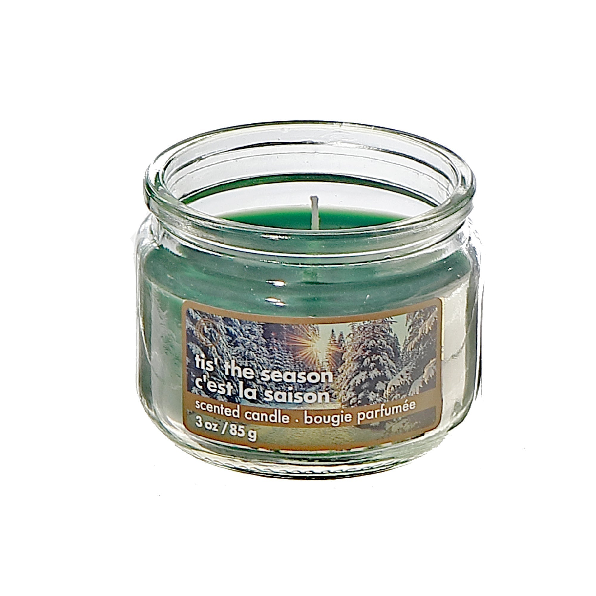 3oz Scented Jar Candle with Tis The Season Fragrance - Set of 6, Holiday Candle, Christmas Table Accent, Festive Gift