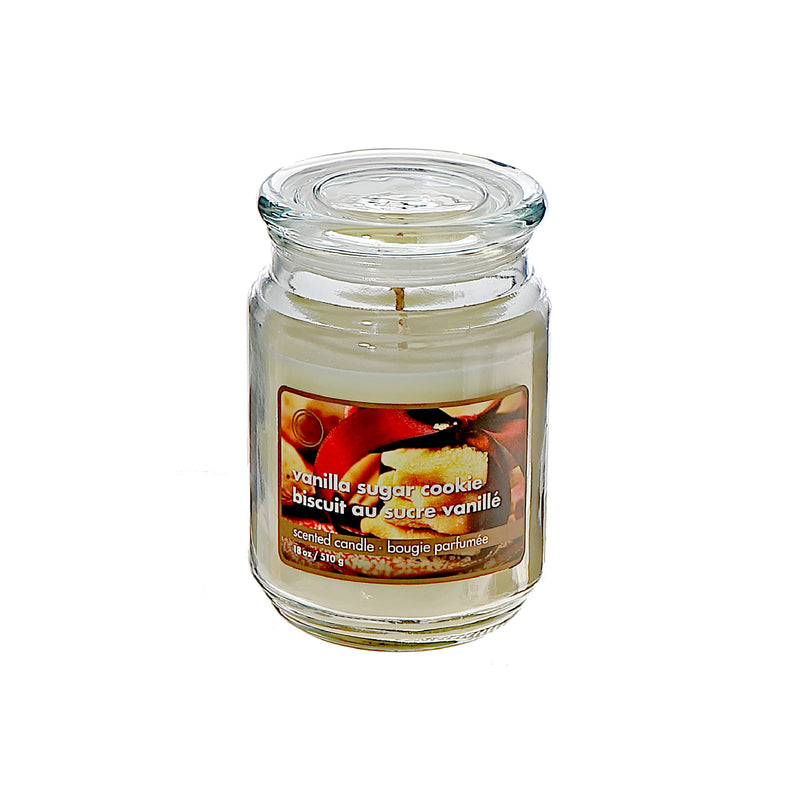 18 Oz Scented Jar Candle (Vanilla Sugar Cookie) - Set of 2